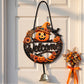 Gothic Wooden Halloween Welcome Door Sign - Pumpkin Wreath - 5PCS - image 5