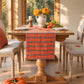 Orange Plaid Table Runner - Orange & Black - 72" x 13" - image 3