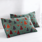 Festive Christmas Tree Cotton Gauze Blanket - Green - 2PCS Pillowcases - 20" x 36" - image 11