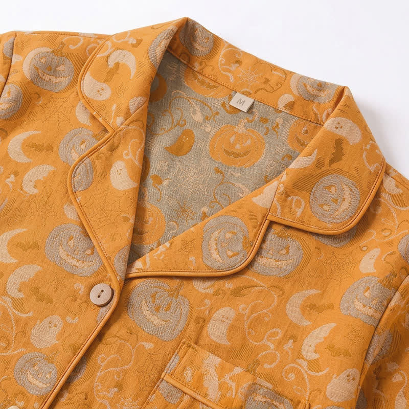 Orange Halloween Pumpkin Cotton Loungewear Set - image 3