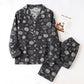 Black Halloween Pumpkin Candy Cotton Loungewear Set - image 2