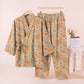 Retro Sunflower Cotton Kimono Pajama Set - image 8