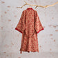 Retro Flower Cotton Gauze Kimono Robe - image 9