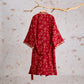Retro Flower Cotton Gauze Kimono Robe - image 1
