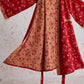 Retro Flower Cotton Gauze Kimono Robe - image 5