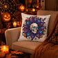 Nightfall Ghost Petal Skull Throw Pillow Cover - image 2