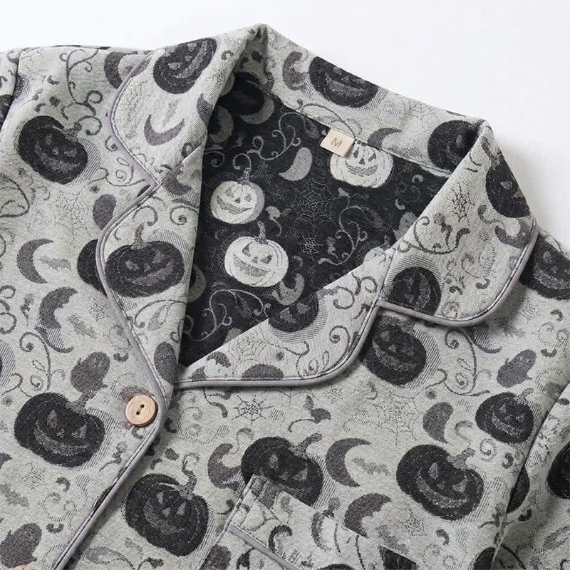 Spooky Night Pumpkin Ghost Cotton Sleepwear Set - image 8