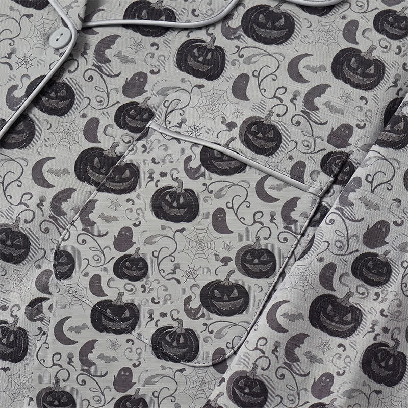 Spooky Night Pumpkin Ghost Cotton Sleepwear Set - image 9