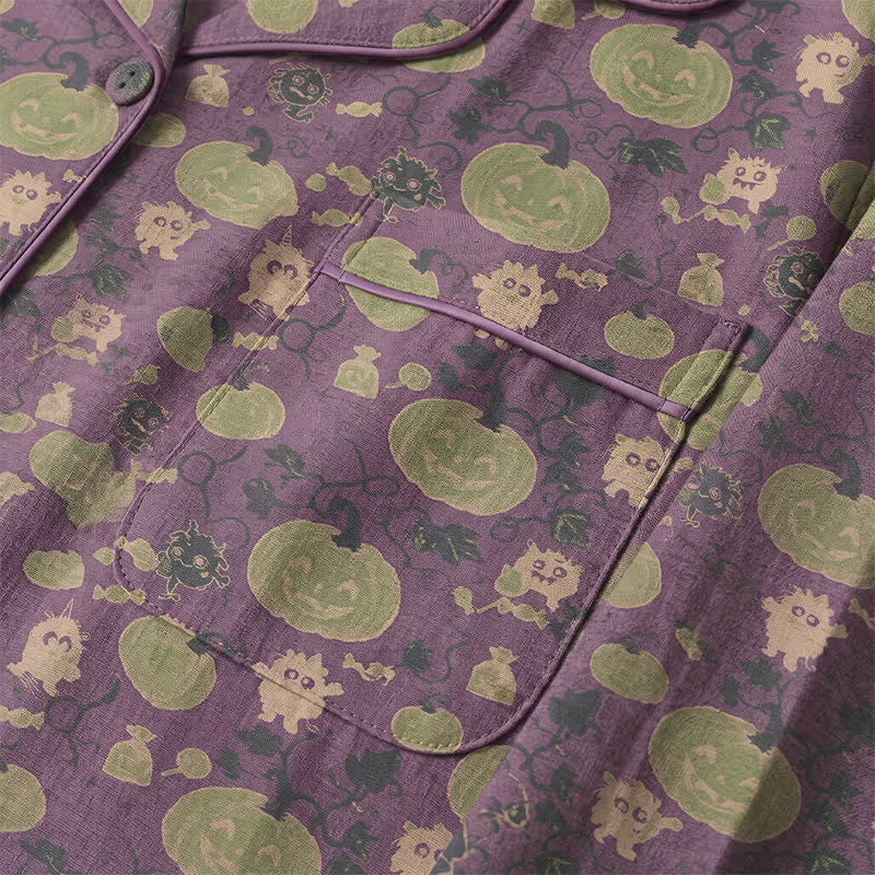 Whimsical Halloween Creature Pumpkin Loungewear Set - image 9