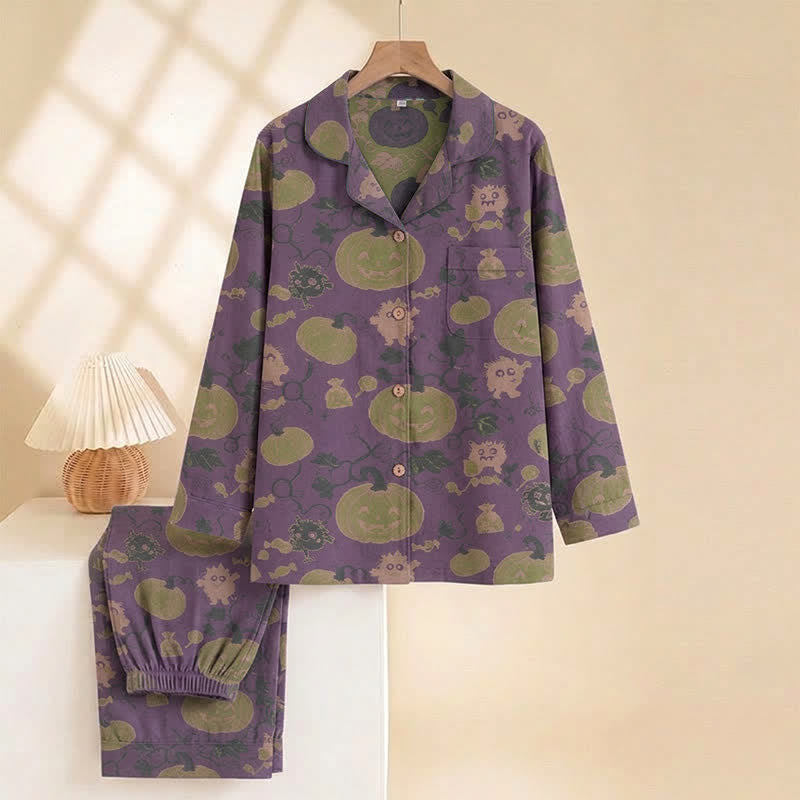 Whimsical Halloween Creature Pumpkin Loungewear Set - image 1