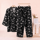 Halloween Bat Pumpkin Cotton Kimono Pajama Set - image 2