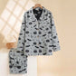 Halloween Pumpkin Bat Cotton Gauze Loungewear Set - image 6