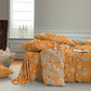 Vintage Sunflower Orange Cotton Bedding Set - image 7