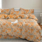 Vintage Sunflower Orange Cotton Bedding Set - image 19