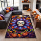 Halloween Gothic Skull Mandala Non-slip Area Rug - image 3