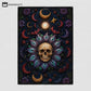 Celestial Gothic Skull Mandala Area Rug - image 4