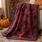Burgundy Pumpkin Halloween Reversible Cotton Blanket - image 1