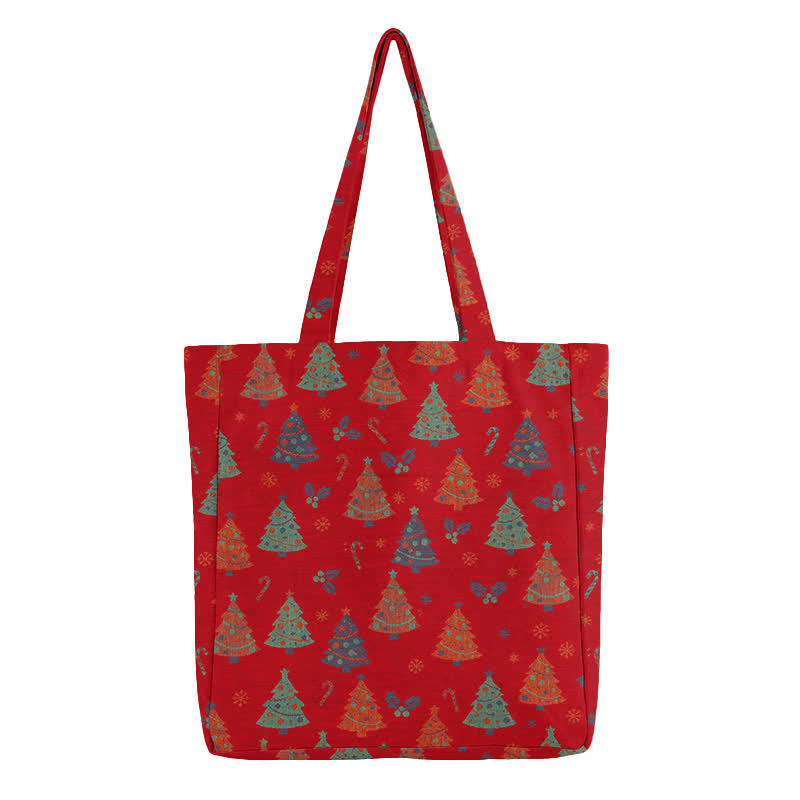 Christmas Tree Cotton Tote Shoulder Bag - image 2