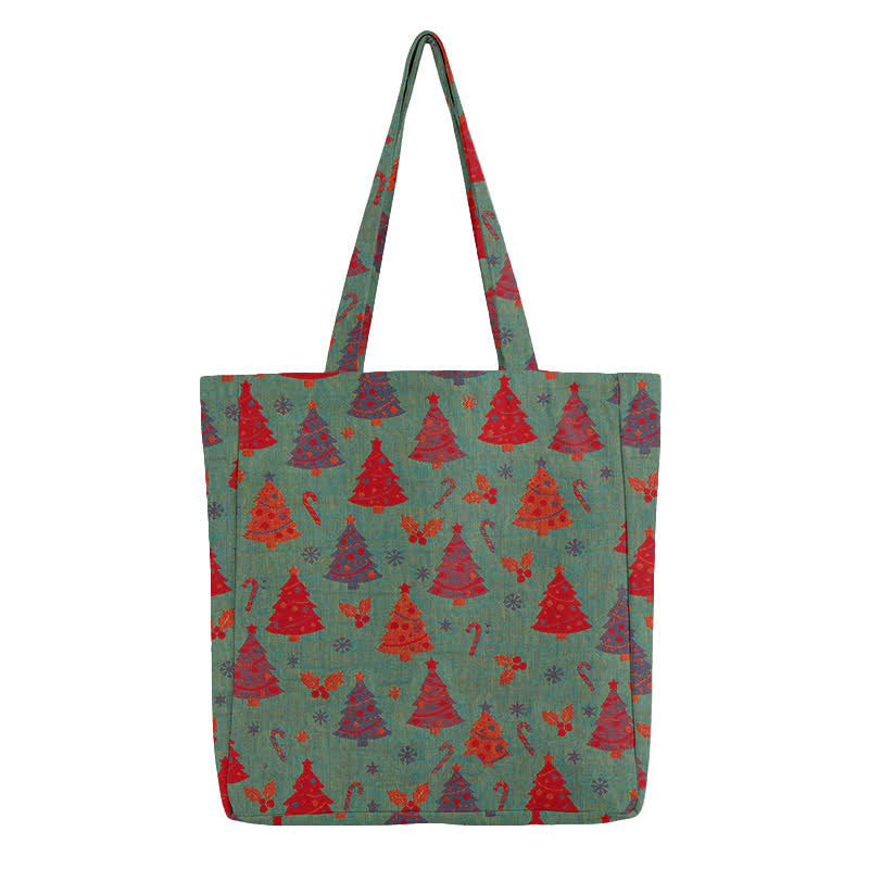 Christmas Tree Cotton Tote Shoulder Bag - image 6