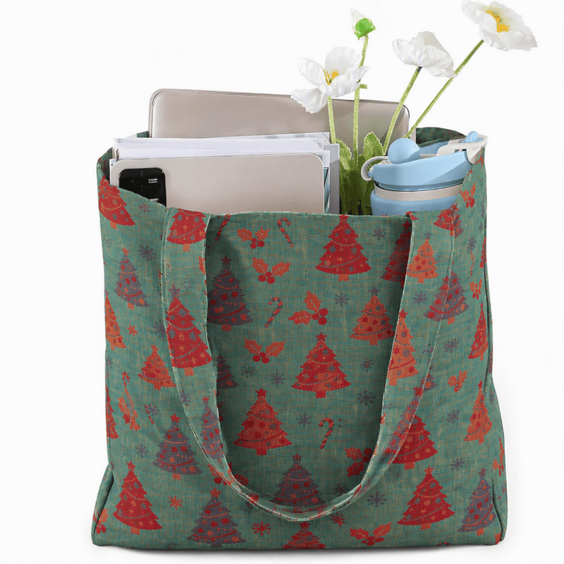 Christmas Tree Cotton Tote Shoulder Bag - image 5