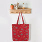 Halloween Pumpkin Bat Cotton Tote Shoulder Bag - image 3