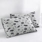 Cute Halloween Pumpkin Bat Reversible Cotton Blanket - Gray - 2PCS Pillowcases - 20" x 36" - image 9