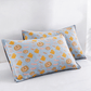 Reversible Halloween Pumpkin Ghost Cotton Blanket - Blue & Orange - 2PCS Pillowcases - 20" x 36" - image 11