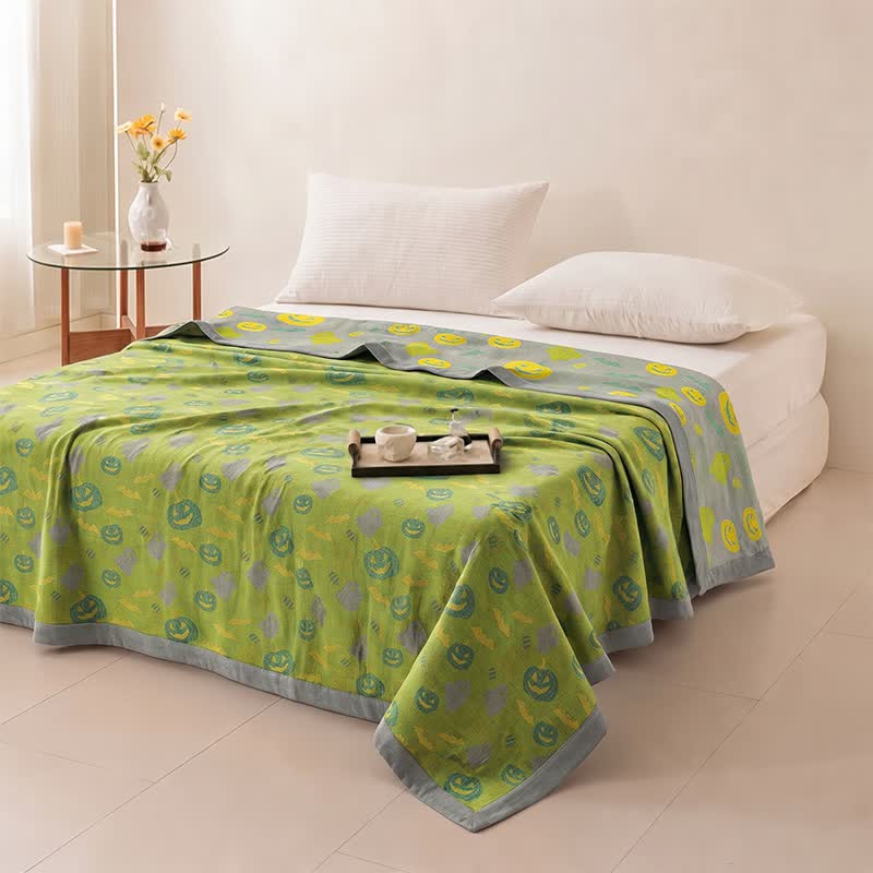 Reversible Halloween Pumpkin Ghost Cotton Blanket - image 28