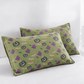 Reversible Halloween Pumpkin Ghost Cotton Blanket - Green & Purple - 2PCS Pillowcases - 20" x 36" - image 46