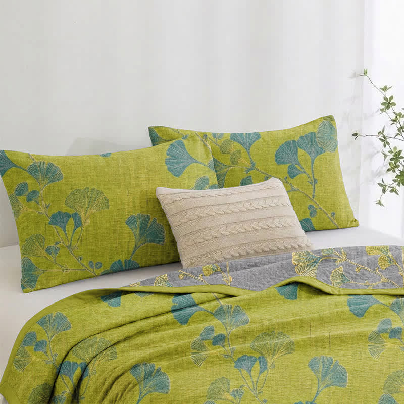 Retro Garden Flower Cotton Reversible Quilt - image 7