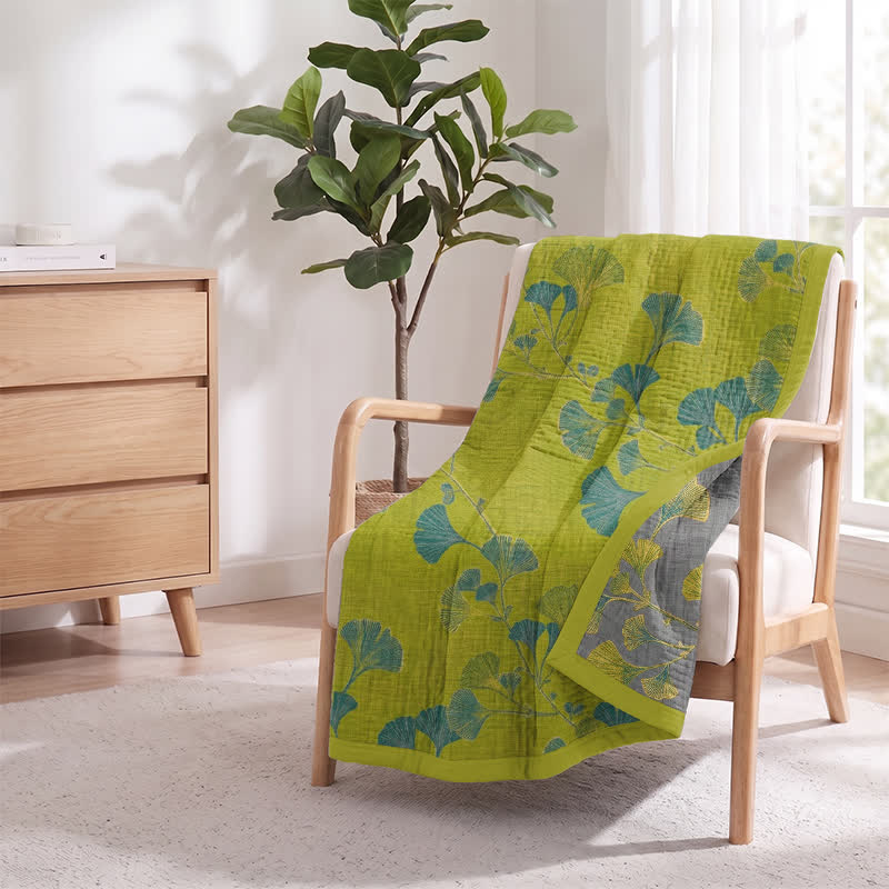 Retro Garden Flower Cotton Reversible Quilt - image 6