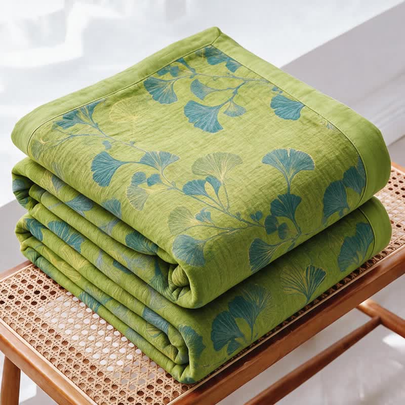 Retro Garden Flower Cotton Reversible Quilt - image 5