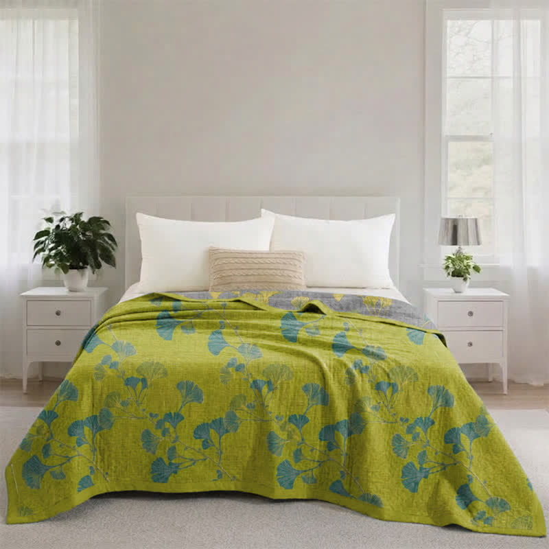 Retro Garden Flower Cotton Reversible Quilt - image 2