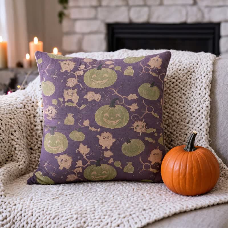 Multi‑Color Halloween Pumpkin & Monster Cotton Pillow - image 10
