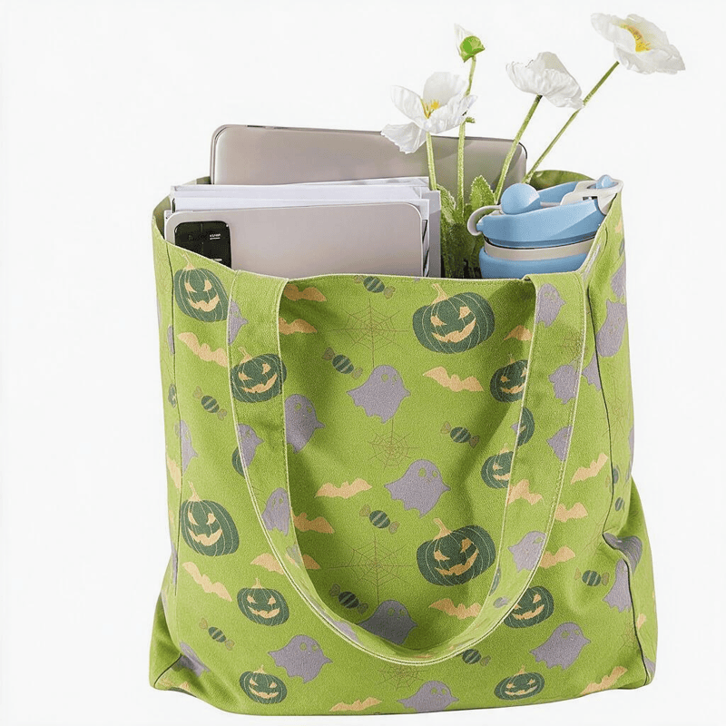 Multi‑Color Halloween Ghost Cotton Tote Bag - image 13