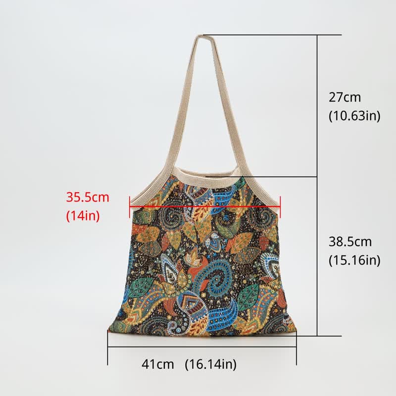 Bohemian Floral Tote Shoulder Bag - image 2