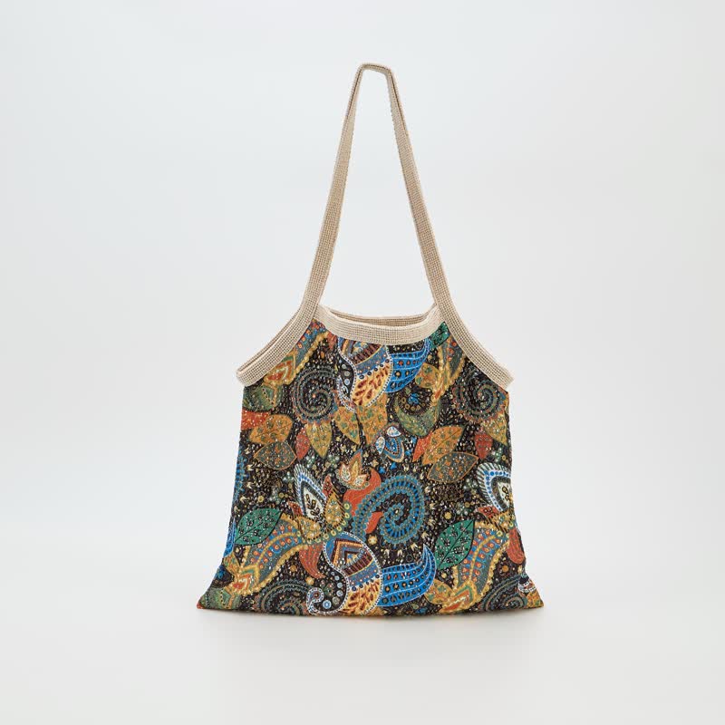 Bohemian Floral Tote Shoulder Bag - image 1
