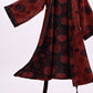 Red-Black Halloween Monster Cotton Kimono Robe - image 3