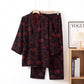 Halloween Pumpkin Candy Cotton Kimono Pajama Set - Black - XL - image 6