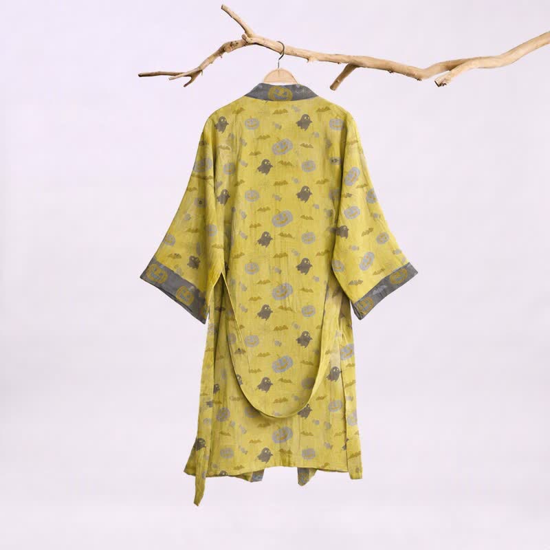 Multi‑Color Pumpkin Halloween Cotton Kimono Robe - image 11