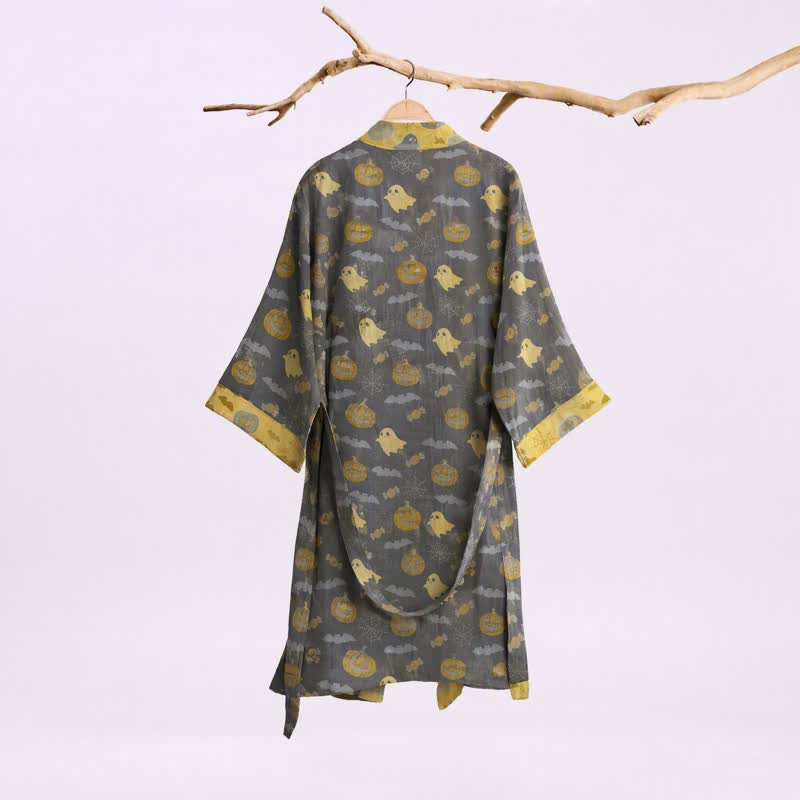 Multi‑Color Pumpkin Halloween Cotton Kimono Robe - image 16