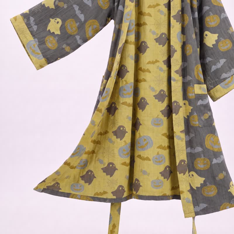 Multi‑Color Pumpkin Halloween Cotton Kimono Robe - image 18