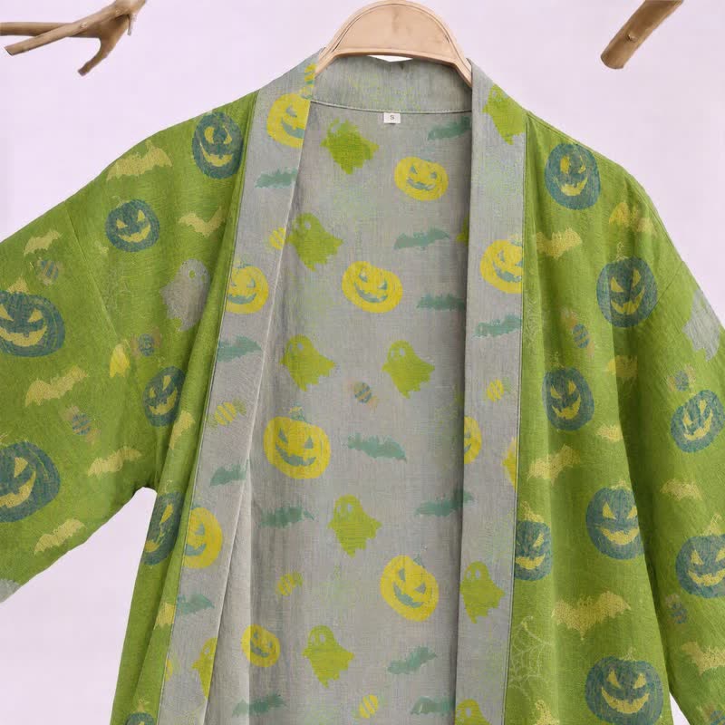 Multi‑Color Pumpkin Halloween Cotton Kimono Robe - image 22