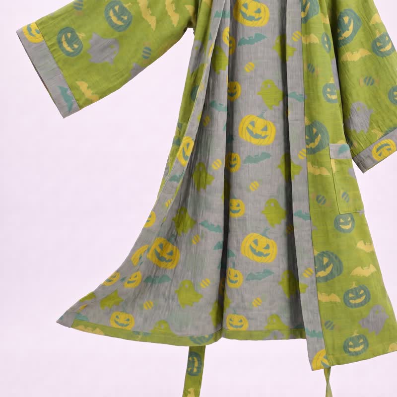Multi‑Color Pumpkin Halloween Cotton Kimono Robe - image 23