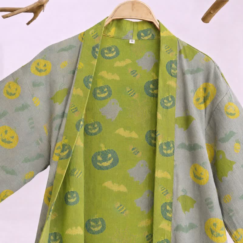 Multi‑Color Pumpkin Halloween Cotton Kimono Robe - image 27