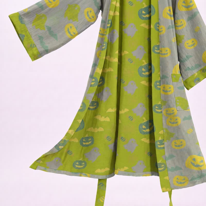 Multi‑Color Pumpkin Halloween Cotton Kimono Robe - image 28