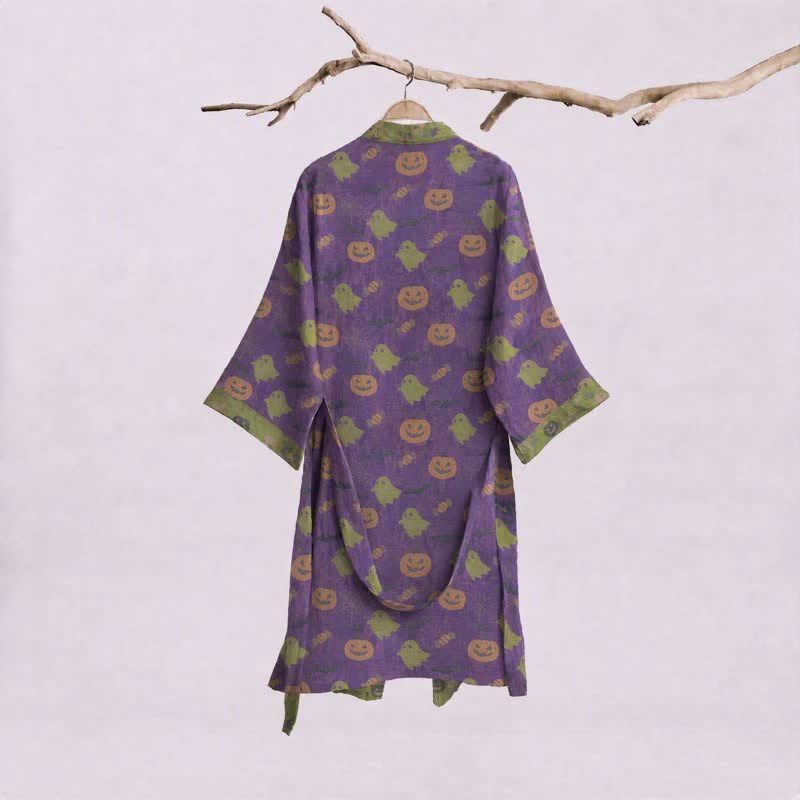 Multi‑Color Pumpkin Halloween Cotton Kimono Robe - image 31
