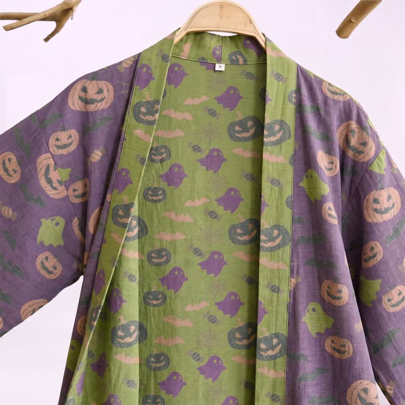 Multi‑Color Pumpkin Halloween Cotton Kimono Robe - image 32