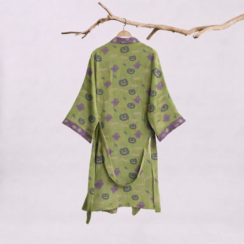 Multi‑Color Pumpkin Halloween Cotton Kimono Robe - image 36
