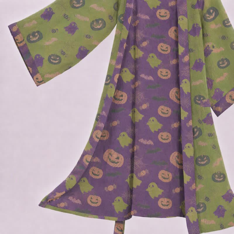 Multi‑Color Pumpkin Halloween Cotton Kimono Robe - image 38